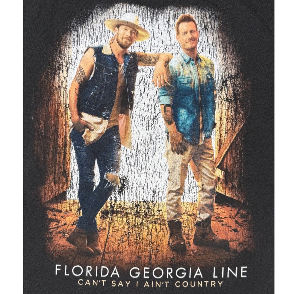 Florida Georgia Line Tour Shirt 2019 Black Graphic‎ Band Tee Youth - Picture 3 of 6